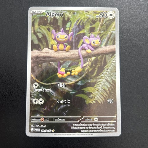 Pokémon TCG Aipom Paradox Rift 211/182 Holo Illustration Rare