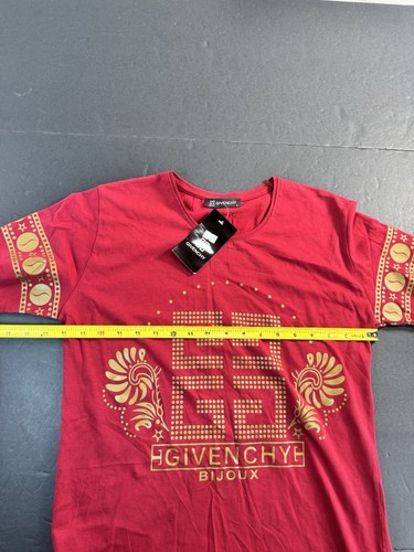 Givenchy Paris camicia uomo taglia large rossa stampa grafica nuova con etichetta vestibilità come media - Foto 3 di 9