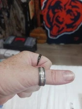 Triton Tungsten Carbid Mens Wedding Ring Wth Diamond Chips