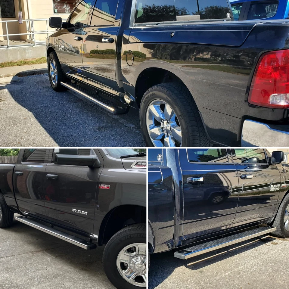 For 09-18 Dodge Ram 1500/10-25 Ram 2500 Crew Cab Nerf Bar Running Boards SS - Image 4 of 4