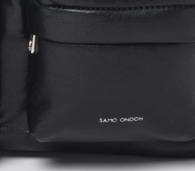 SAMO ONDOH pocket mug bag M nappa black 100% NEW Authentic