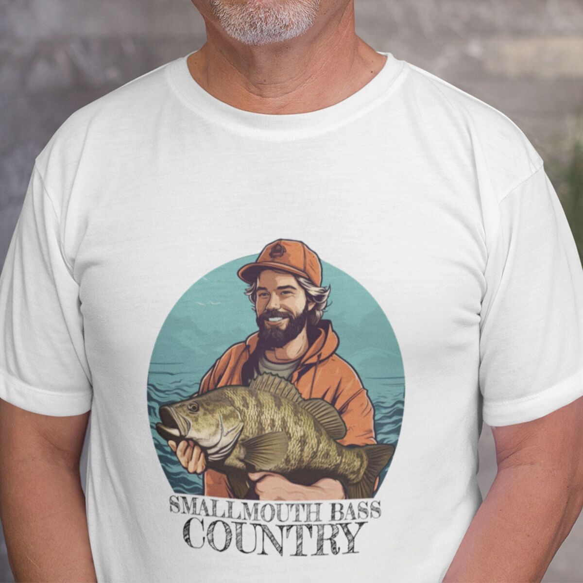 Fishing T Shirt For Men Smallmouth Bass T-Shirt Fishing Apparel