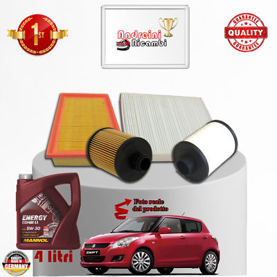 KIT TAGLIANDO FILTRI OLIO SUZUKI SWIFT IV DDiS 55KW 75CV DAL