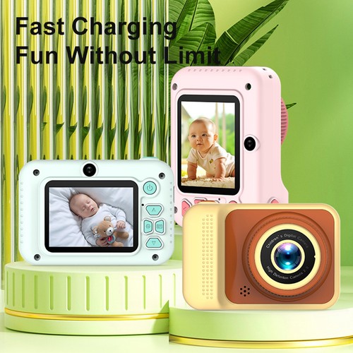 Green 1080P Digital Camera 20MP Kids Camera Cute Children Camera Cartoon Kid Set - Picture 4 of 9