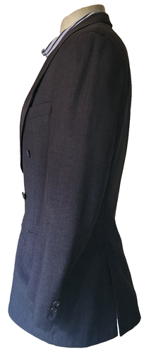 Valentino Men's 40R Six Button Double Breasted Double Vent Gray Blazer - Picture 3 of 16