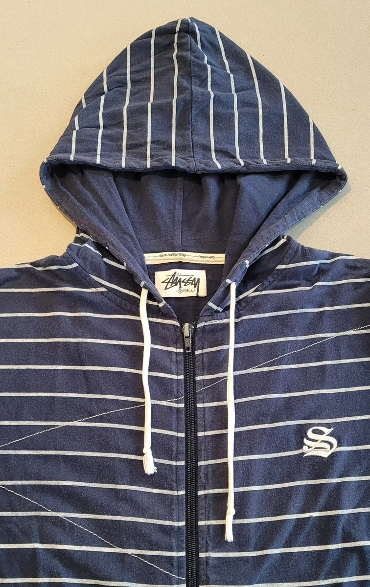 Stussy striped best sale hoodie