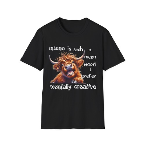 Lustiges T-Shirt Highland Kuh Grafikdruck T-Shirt Unisex Neuheit - Bild 13 von 15