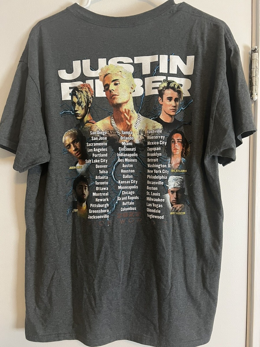 Justin Bieber 2022 Justice World Tour Concert Shirt. Size L