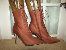 Azalea Wang “Light Me Up” Stiletto Booties in Rust Brown Size: 10