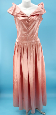 Vtg Women's 40s Pink Formal Satin Sleeveless Gown Sz XS/S 1940s Prom Dress | eBay Vtg Women's 40s Pink Formal Satin Sleeveless Gown Sz XS/S 1940s Prom Dress | eBay