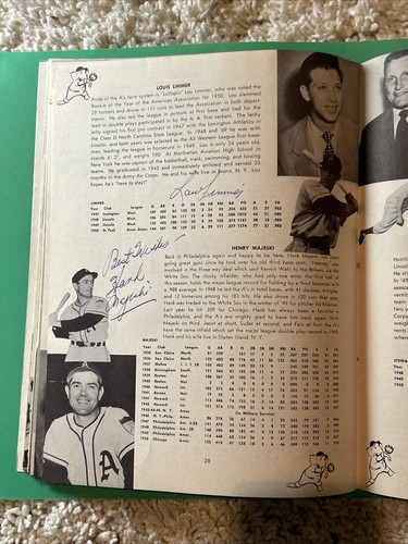 1951 Philadelphia Athletics Program Signed Chief Bender, Connie Mack, + 14 Autos - Picture 9 of 12