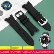 31 14mm Silicone Watch Band Strap For Armani AX1803 AX1802 AX1050 Bracelet