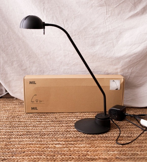 Ikea Black Mil Work Desk Lamp With Halogen Light For Sale Online