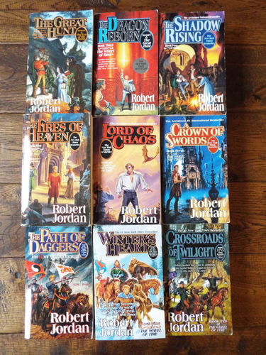 Lot 9 Wheel of Time Series Books by Robert Jordan #2-10 - Imagen 3 de 8