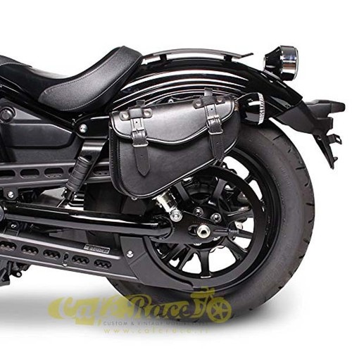 Bag IN Leather Black Right For Harley Davidson Sportster XL Custom Bike  Borsello | eBay
