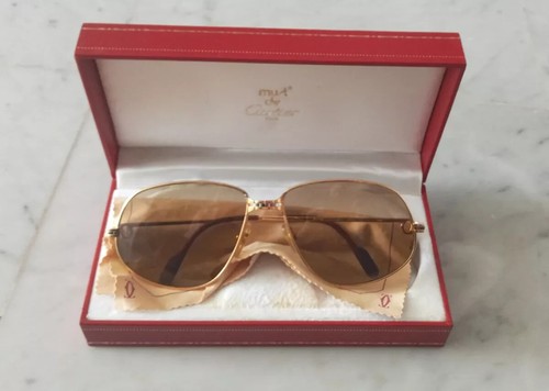 Vintage Cartier SANTOS Panthere Windsor Cat Eye Sunglasses 140 Made in France