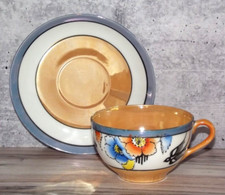 Vintage Japan Lusterware Lustreware Birds Flowers Tea Cup and Saucer EB12