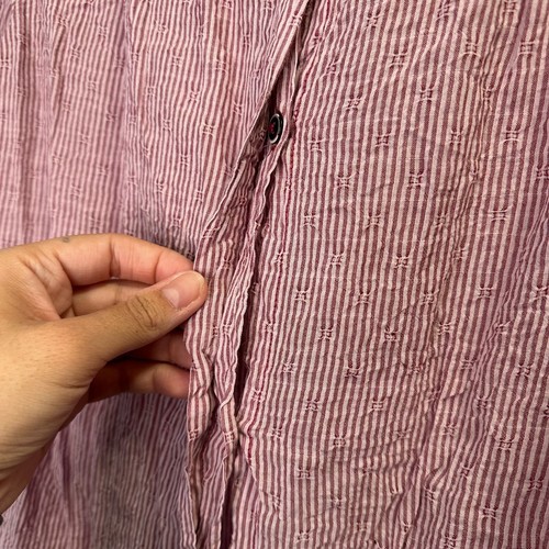 Free People No Limits camicia rossa a righe bohemien leggera con bottoni taglia XS - Foto 4 di 6