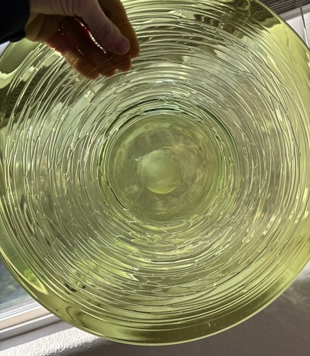 Steuben Glass Frederick Carder Spanish Green Reeded Console Bowl 13.5” - Picture 6 of 6