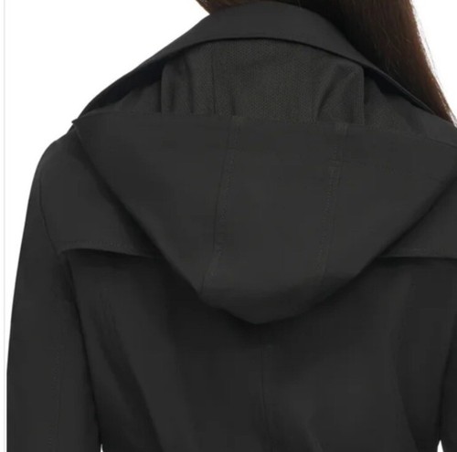 NWT Calvin Klein Double Breasted Belted Waist Trench coat with Detachable Hood - Picture 6 of 15
