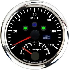 W Pro 85mm Gps Speedometer Tachometer 120 Mph Turn Signal High Beam Waterproof