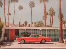 Canvas Poster Mid Century Modern Home 60s Pop Colors 9" X 12" Palm Springs 