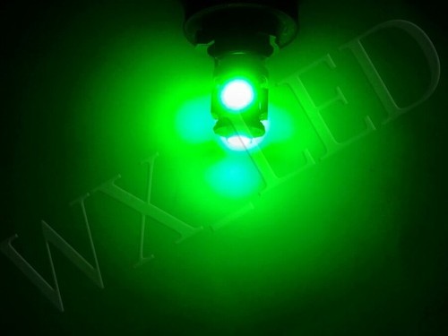 2 X GREEN 921 T10 194 168 2825 W5W DOME MAP CARGO LIGHT BULBS 5050 SMD 5 LED** - Picture 2 of 2
