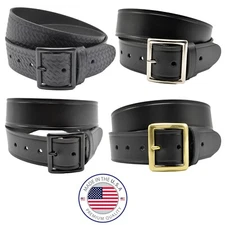 Perfect Fit Garrison Belt 1.75" Premium Leather Basket Weave Plain Choice Buckle