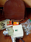 Minolta Zoom 8mm Film Movie Camera w Accessories Not Working Sold As-Is