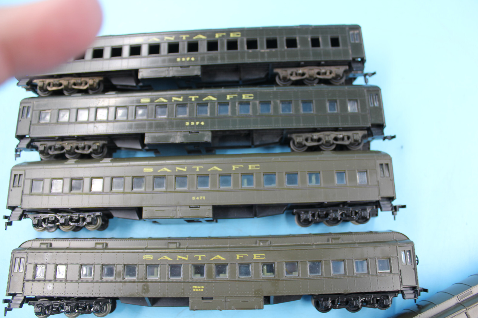 SEVEN VINTAGE ATHEARN HO SCALE SANTA FE HEAVYWEIGHT PASSENGER CARS eBay
