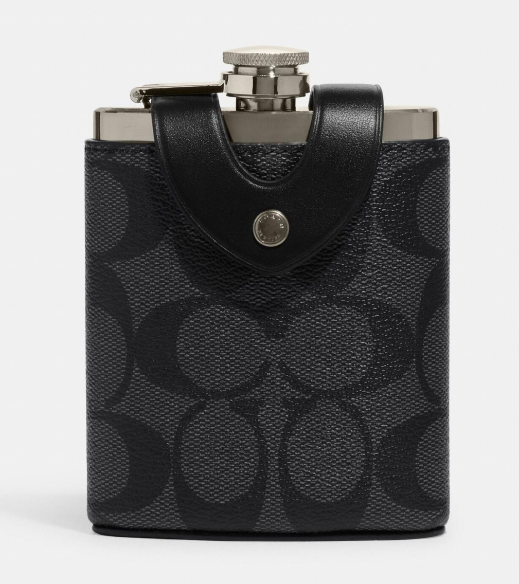 Coach Flask In Signature Canvas ~NWT~ Charcoal CE786 | eBay