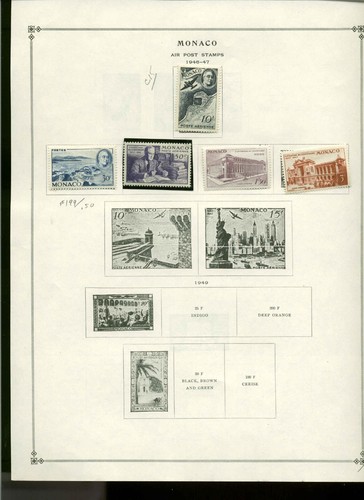Collection, Monaco Part C Scott Album Pages, 1942/1981, Cat $94, Mint & Used - 第 8/20 張圖片