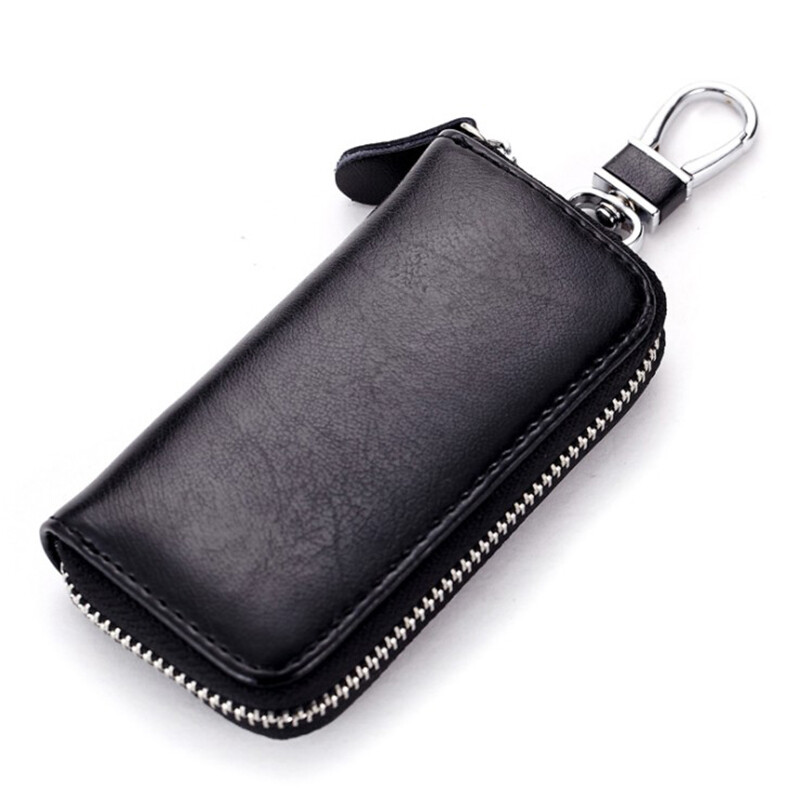 小物 6 HOOK KEY CASE Small Leather Zipper 6 Hook Key Case Car Key Holder Card