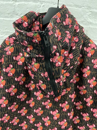 Moschino Mouse Strawberry Mouse Logo Print Jacket Size 44 XL US - Made In Italy - Picture 6 of 11