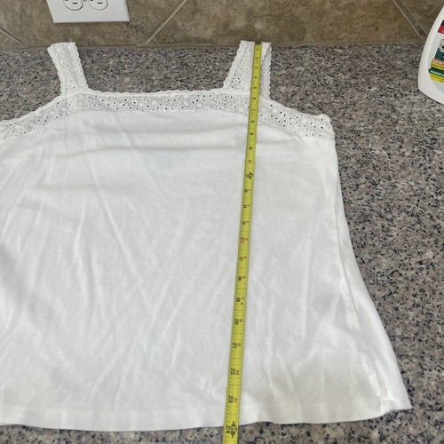 Lauren Ralph Lauren Damen große Spitze gefüttert ärmellos weiß Stretch XL - Bild 8 von 10