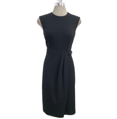 Calvin Klein Elegant Chain Embellished Women's Black Crepe