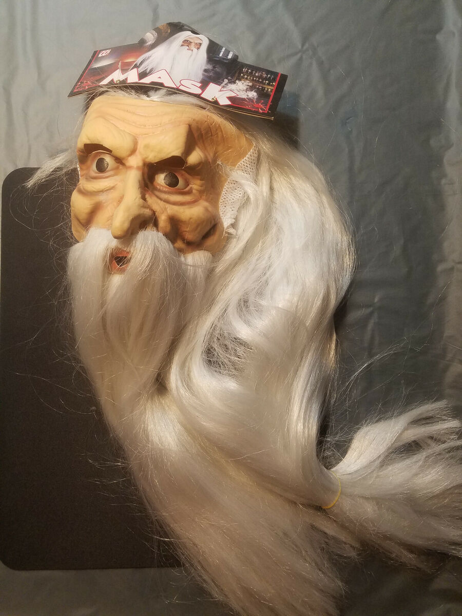 Mens Wizard Bead + Tash Black Moustaches and Beards Male Halloween Costume Mens Wizard Bead + Tash Black Moustaches and Beards Male Halloween Costume
