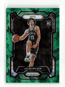 JALEN WILSON #128 2023-24 PANINI PRIZM NETS RC GREEN ICE