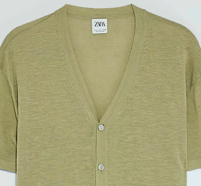 zara cotton linen cardigan