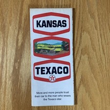 Texaco Map Kansas Wichita Overland Park Olathe 1969 Gas Oil Advertising