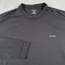 Patagonia Shirt Mens Medium Black Capilene Baselayer Hiking Outdoors Vintage