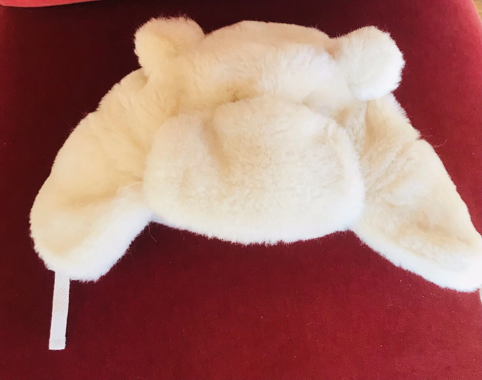 Baby teddy bear hat by Gap New Off White