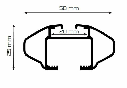Caja de techo BA320 carbonlook + barandilla CRV135 para Opel Combo a partir de 12 - Imagen 4 de 5