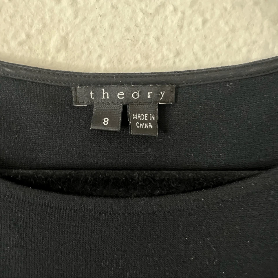 Theory Sleeveless Sheath Dress Size 8 Yeneth Brushstroke - Image 4 of 4