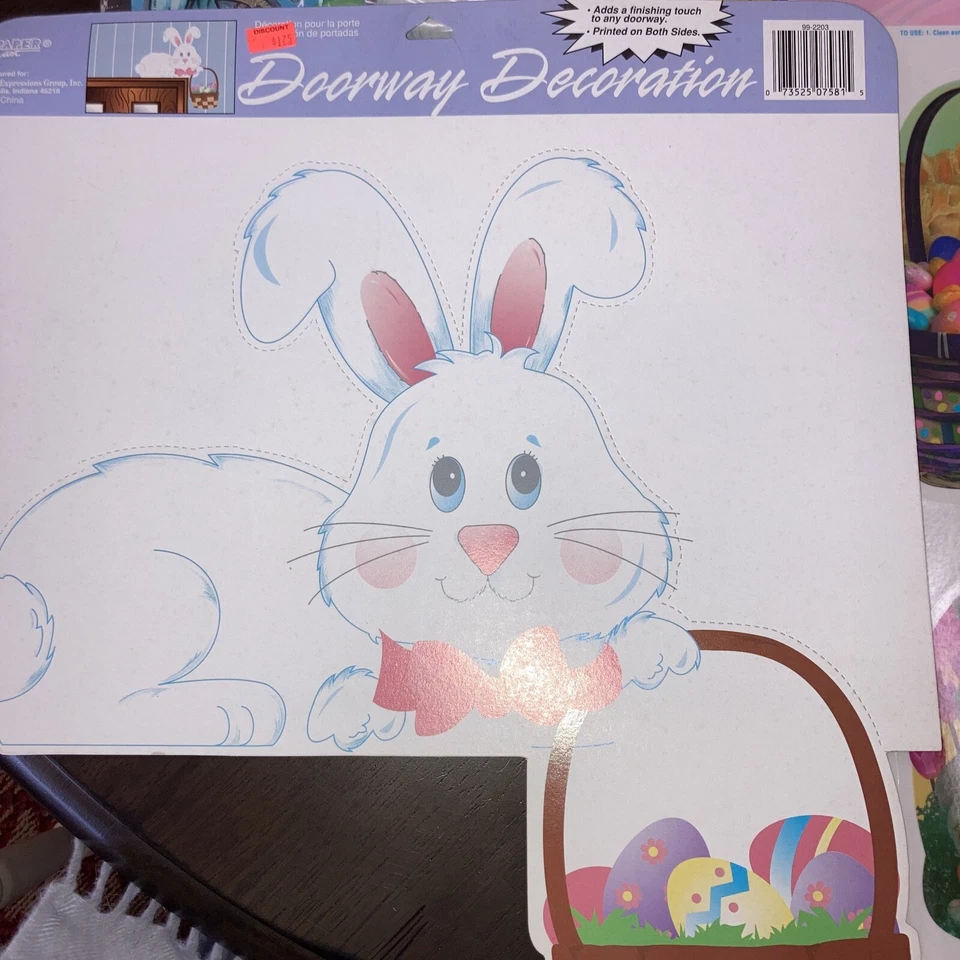 Lote de 11 Suministros de Fiesta de Pascua Decoraciones Pegatinas Banner Cortador de Galletas Foto 4 de 4