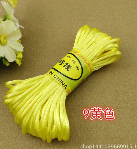 10M Chinese Knot Satin Nylon Braided Cord Macrame Beading Rattail Wire Cord  - Picture 28 of 32