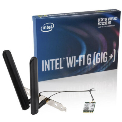 New INTEL AX200NGW Wi-Fi 6 (Gig+) M.2 Card with Antennas Sealed