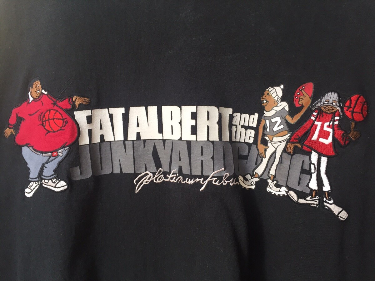 PLATINUM FUBU FAT  刺繍 ゲームシャツ XXL Platinum FUBU Long sleeve Jersey 2XL Fat Albert and the Junk