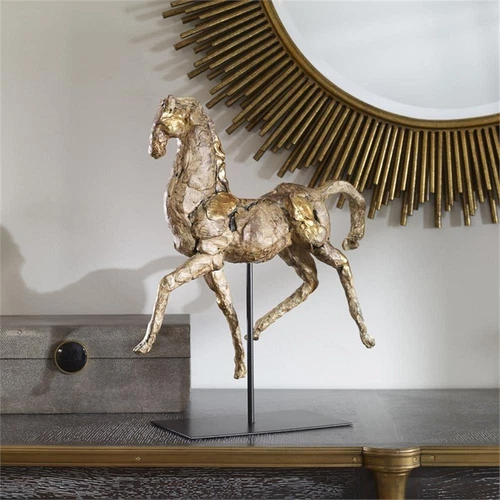 Uttermost Caballo Polyresin and Iron Dorado Horse Sculpture in Aged Silver - Picture 6 of 6