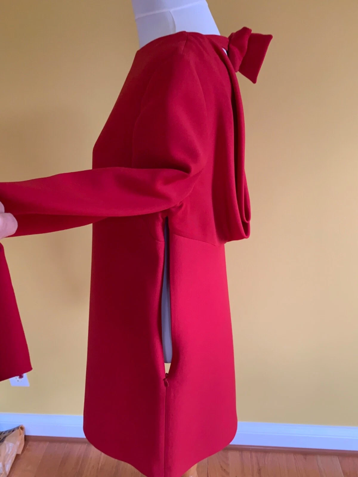 Abito Valentino rosso lana seta indossato una volta taglia 6